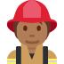 🧑🏾‍🚒 firefighter: medium-dark skin tone display on Twitter